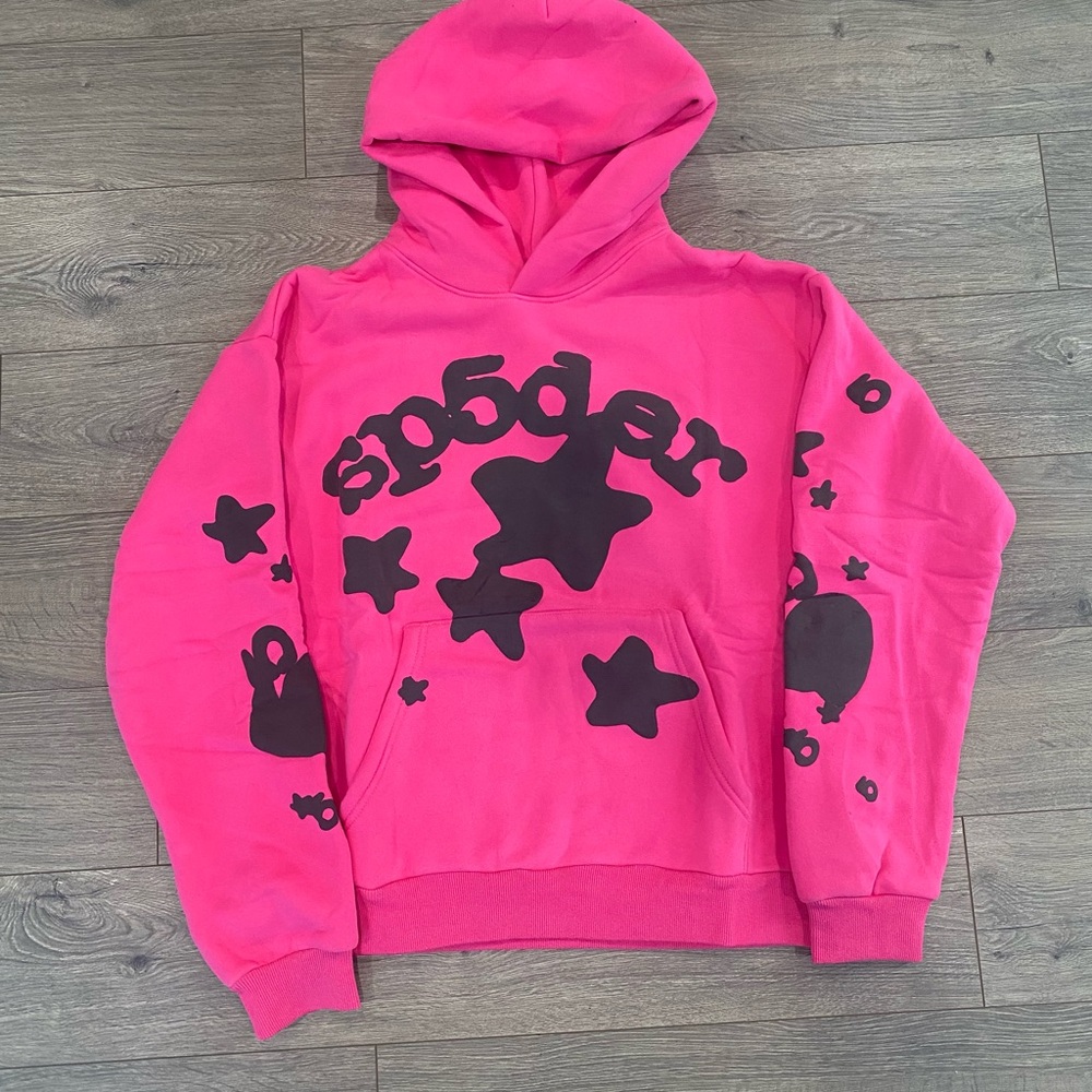 Spyder Pink and Black Graphic Hoodie Sweatshirt